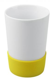 Grippy mug with silicone white , žltá