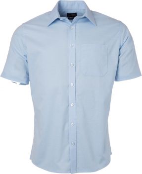 James & Nicholson | Košile Oxford s krátkým rukávem light blue XXL