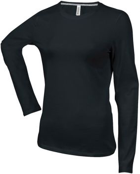 Kariban | Dámské tričko s dlouhým rukávem black L