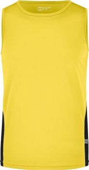 James & Nicholson | Pánské běžecké tričko bez rukávů yellow/black L