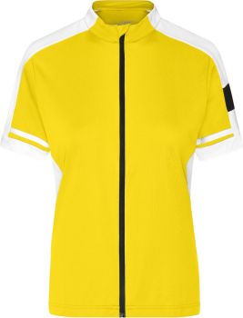 James & Nicholson | Dámské cyklistické tričko se zipem sun yellow M