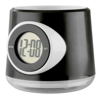 Zelmo flower pot table clock black