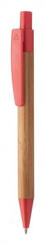 Boothic bambusové guľôčkové pero red , natural