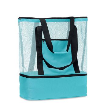MALLA Síťovaná nákupní taška turquoise