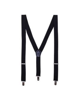 CLIP-ON TROUSER BRACES/SUSPENDERS Black U