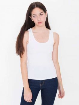 WOMEN'S COTTON SPANDEX TANK TOP White L