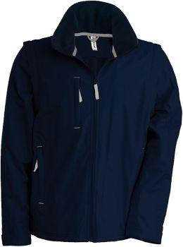 Kariban | 2-v-1 bunda s odnímatelnými rukávy navy/grey/navy 3XL