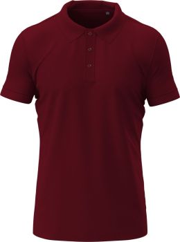 Stedman | Pánské elastické piqué polo z těžké bavlny bordeaux XL