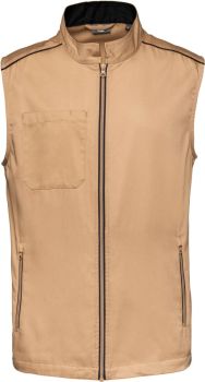 Kariban | Pánská vesta "Day-to-Day" camel/black 3XL