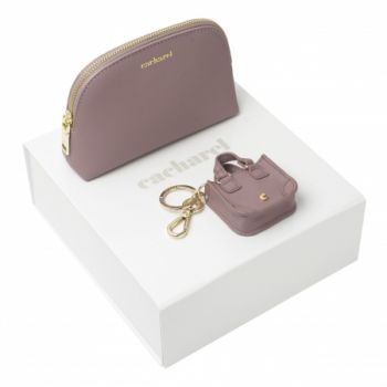 Set Victoire Taupe (key ring & small dressing-case)
