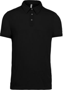 Kariban | Pánské žerzejové polo black XL