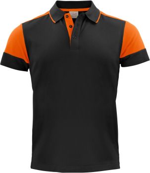 Printer | Pánské piqué polo z těžké bavlny black/orange XL