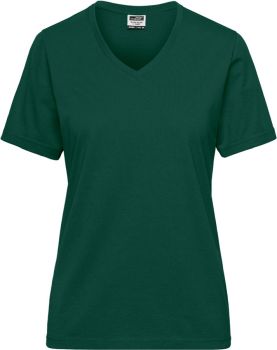 James & Nicholson | Dámské pracovní tričko z bio bavlny - Solid dark green M