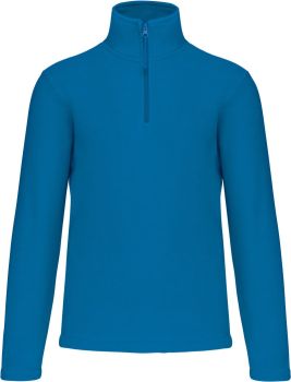 Kariban | Mikrofleecová mikina s 1/4 zipem "Enzo" tropical blue 3XL