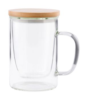 Masty glass infuser mug transparent , natural
