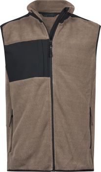 Tee Jays | Pánská fleecová vesta "Mountain" clay/black 3XL