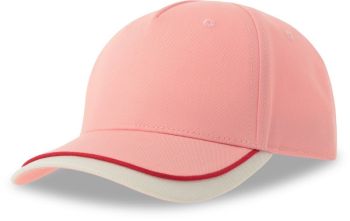Atlantis | Dětská 5 panelová kšiltovka pink/white onesize