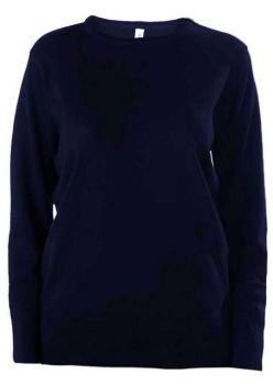 LADIES' CREW NECK JUMPER Navy S