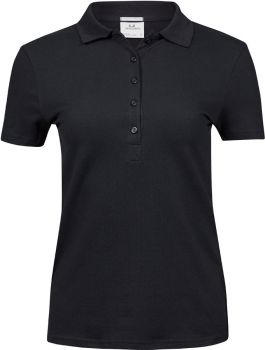 Tee Jays | Dámské luxusní elastické piqué polo z těžké bavlny black L