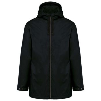 UNISEX HOODED JACKET WITH MICRO-POLARFLEECE LINING Black L