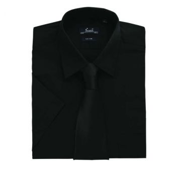 MEN'S SHORT SLEEVE POPLIN SHIRT Black M/L