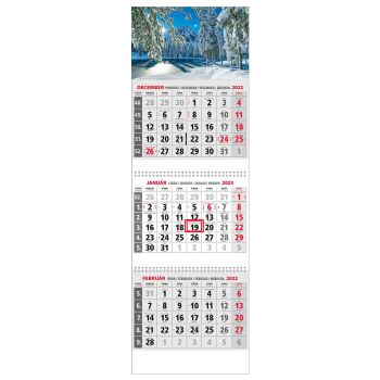 Plánovací kalendár KLASIK 3M sivý 2023  Obrázok B