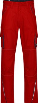 James & Nicholson | Pracovní kalhoty - Color red/navy (26)