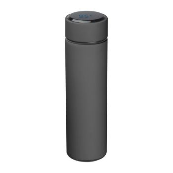 Termohrnček s teplomerom, 450 ml Čierna