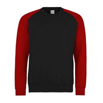 BASEBALL SWEAT Jet Black/Fire Red L