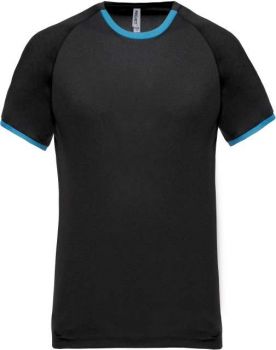 PERFORMANCE T-SHIRT Dark Grey Heather/Tropical Blue 3XL