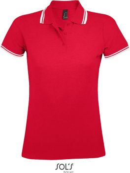 SOL'S | Dámské piqué polo red/white S