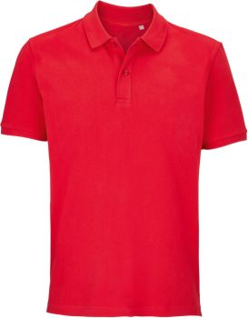 SOL'S | Unisex piqué polo z těžké bavlny bright red XL