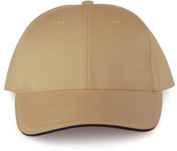 Kariban | 6 panelová kšiltovka camel/black onesize