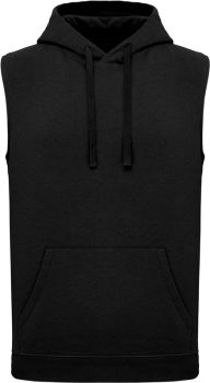 Kariban ProAct | Unisex mikina s kapucí bez rukávů black XL