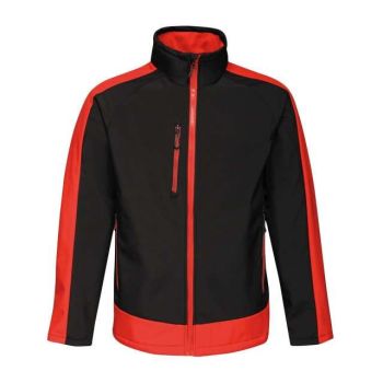CONTRAST PRINTABLE 3 LAYER SOFTSHELL Black/Classic Red 4XL