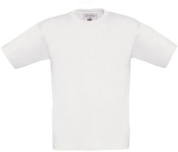 B&C | Dětské tričko z těžké bavlny white 3-4