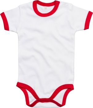 Babybugz | Dětské body white/red 12-18