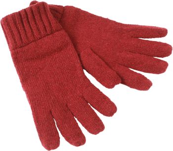 Myrtle Beach | Melírované pletené rukavice dark red S/M
