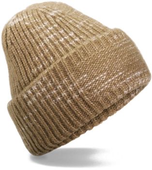 Beechfield | Pletená čepice Patch "Chunky Knit" espresso haze onesize