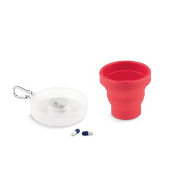 CUP PILL Skládací hrnek red