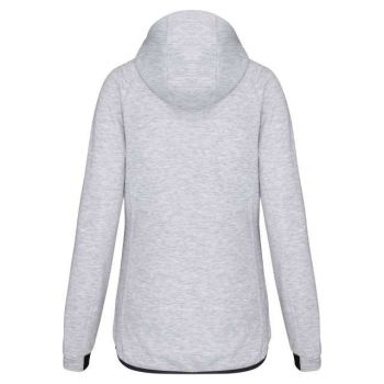 LADIES’ HOODED SWEATSHIRT Ash Heather 2XL