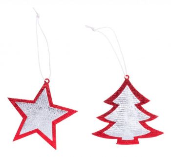 Rimol Christmas ornament set silver , red