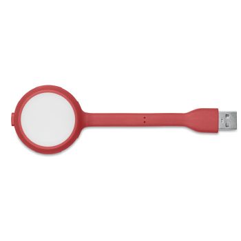 LUMIHUB 5 LED lampička se 4 porty USB red