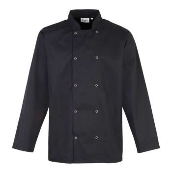 CHEF'S LONG SLEEVE STUD JACKET Black XL