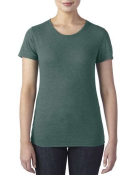 WOMEN'S TRI-BLEND TEE Heather Dark Green XL