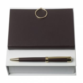 Set Boucle Bordeau (ballpoint pen & note pad A6)