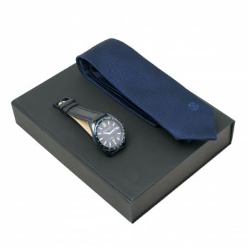 Set Element Navy (watch & silk tie)