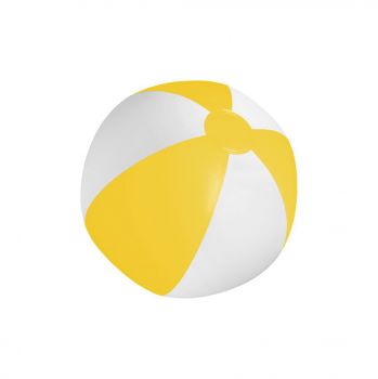 Playo plážová lopta (ø28 cm) white , žltá