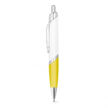 DIGIT FLAT. Guľôčkové pero s kovovou sponou Žltá