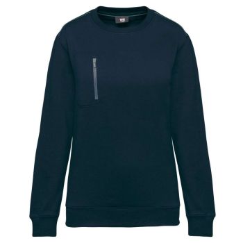 UNISEX DAYTODAY CONTRASTING POCKET SWEATSHIRT Navy/Silver L